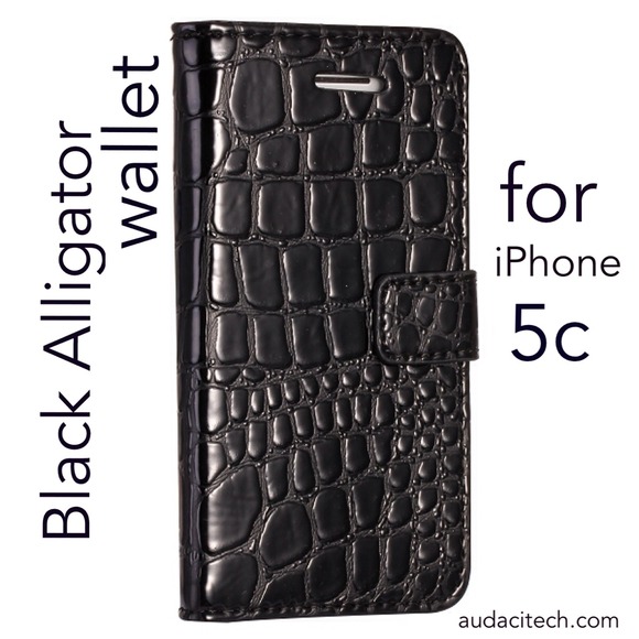 Black Alligator Wallet for iPhone 5c