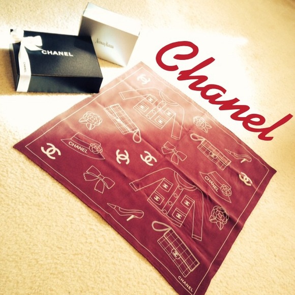 Auth Chanel square scarf purse-tie Classic flap - Picture 2 of 4