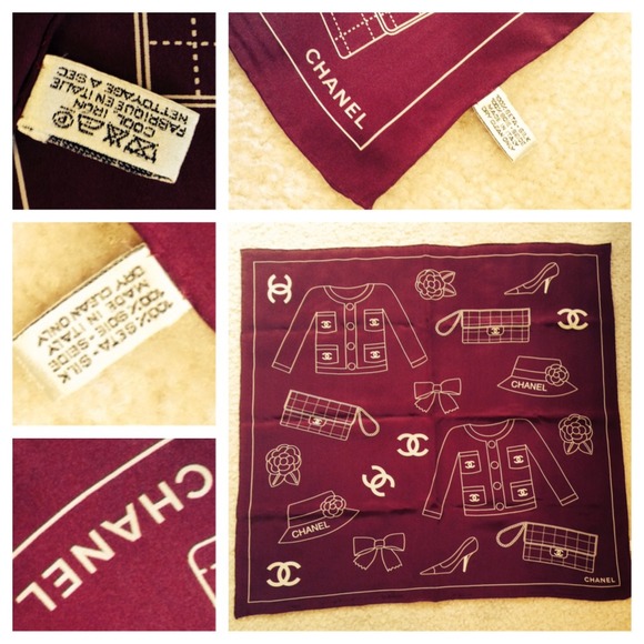 Auth Chanel square scarf purse-tie Classic flap - Picture 3 of 4