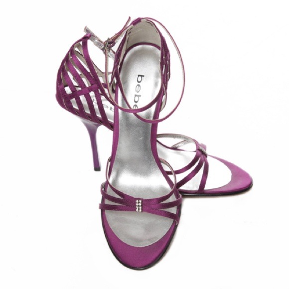BEBE Strappy Heels - Purple