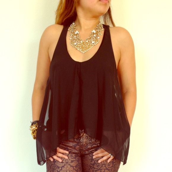 HOLD NWOT: Black Racerback Tank