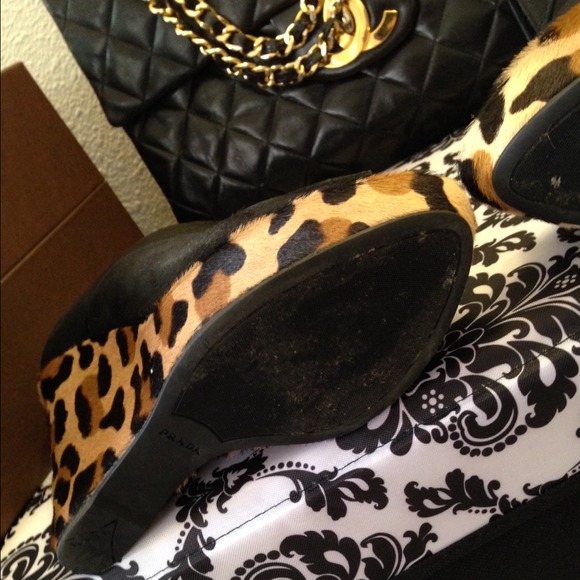 Authentic Prada pony hair wedge suede booties - Picture 4 of 4