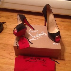 SOLD Christian Louboutin Very Prive Open-Toe Pumps