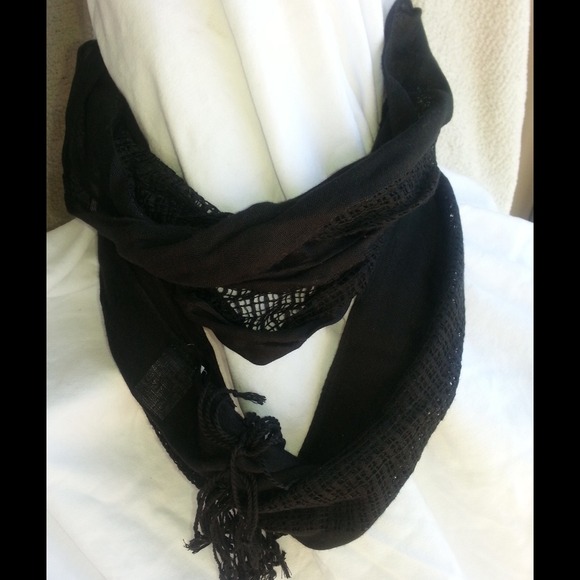 Infinity scarf. Beautiful black with lace - Picture 1 of 1