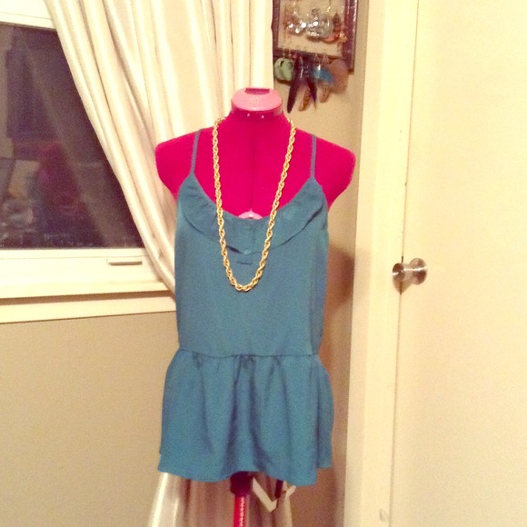 Petticoat Alley Anthropolgie green stylish top