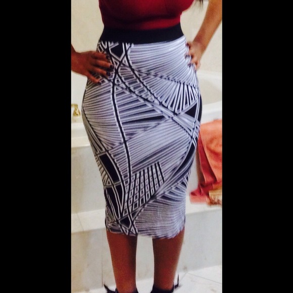New midi print skirt