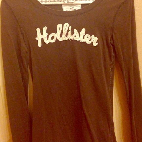 Hollister brown long sleeve