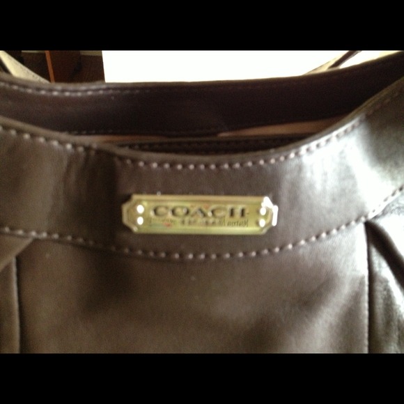 Mocha Brown Soft Leather Coach Purse - Picture 2 of 3