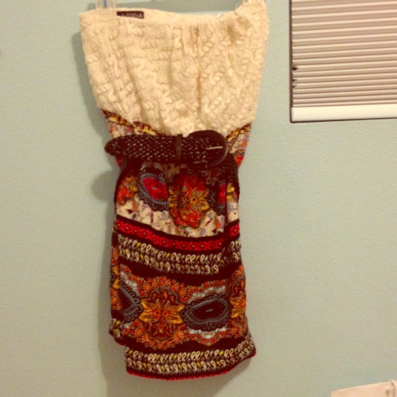 Strapless dress!