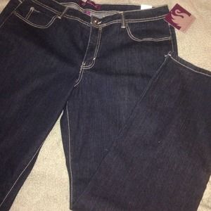 Dark denim jeans