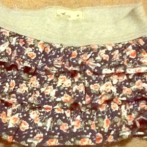 Hollister floral layered skirt