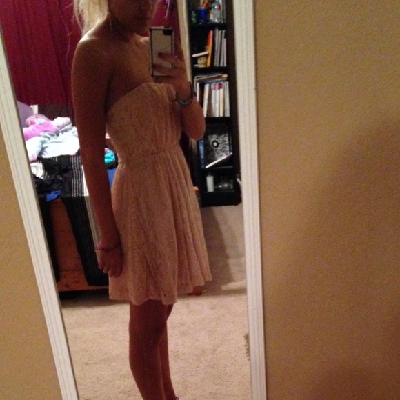 Pink lace dress