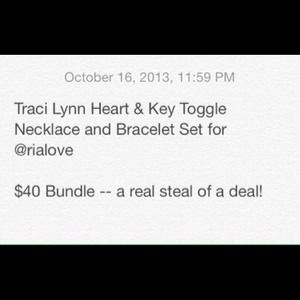 For @rialove -$40 Traci Lynn Necklace/Bracelet Set