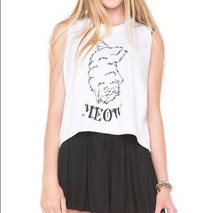 Brandy Melville meow graphic tee