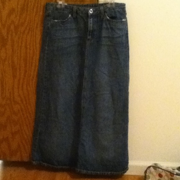 Long Jean Skirt & Sock Monkey Hat Bundle