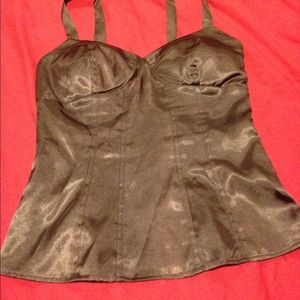**SOLD**   Brown corset type top ($12)