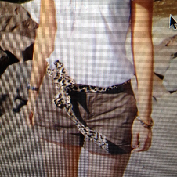 Khaki green shorts