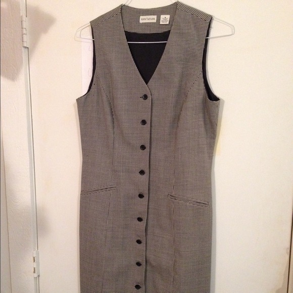 Ann Taylor houndstooth print dress.