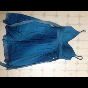 Sparkly blue knee length dress