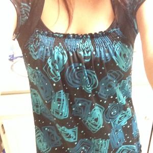 Black and blue dress shirt