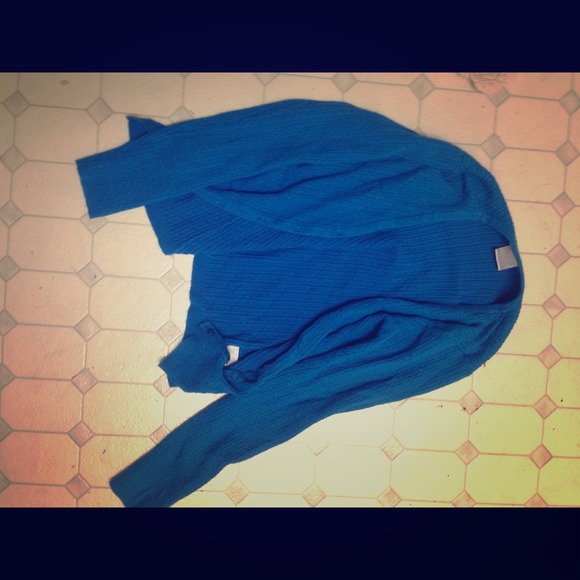 Blue cardigan