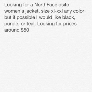 Looking for north face jacket!!