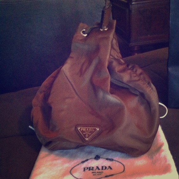 Small Authentic Prada Drawstring Bag