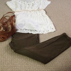 Jessica Simpson maternity crop jeans