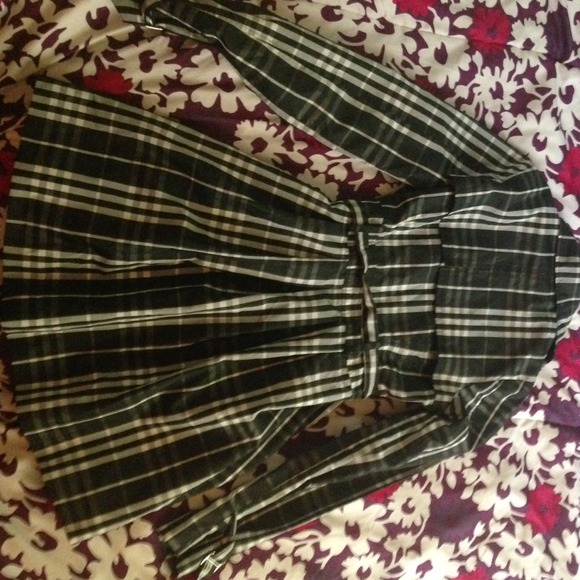 Plaid black and white trench jacket - Picture 2 of 2