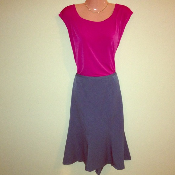 Cadet Blue Flare Skirt Sz 14
