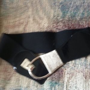 Black & silver time WHBM belt