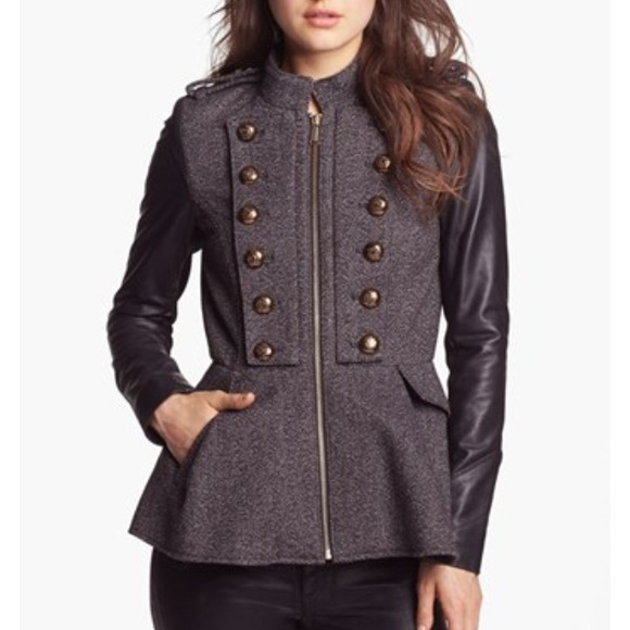 ❌SOLD❌BCBGeneration Military Peplum Coat - Picture 3 of 4