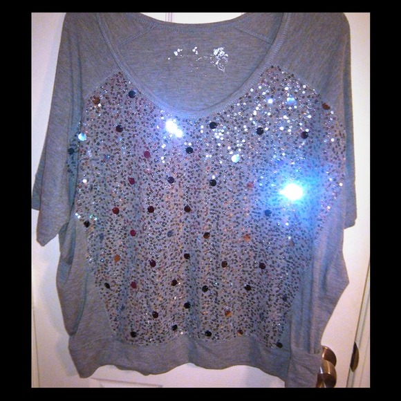 Sparkly Gray Blouse 👍👍👍👍👍