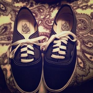 BlackGray Vans.Practically New, worn couple times