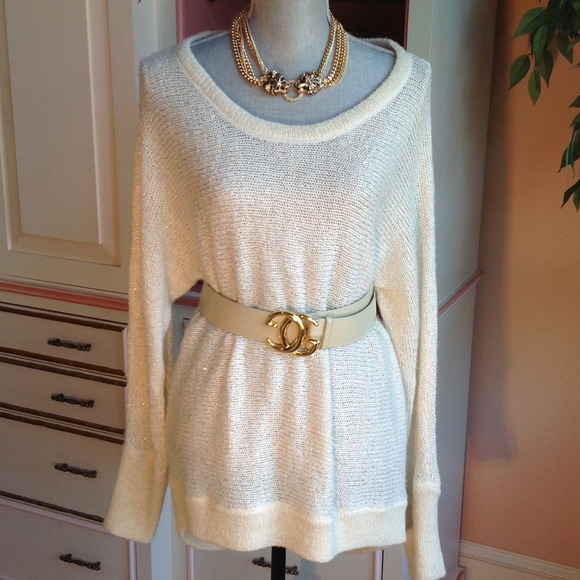DKNY SLOCH sweater metallic act sent .