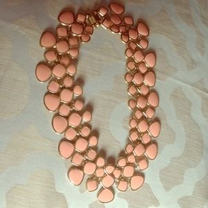 Peach and gold necklace