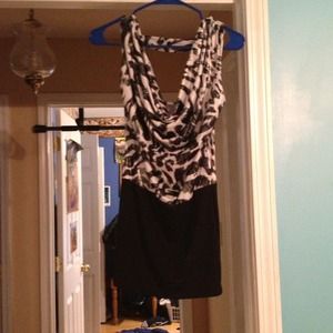 Black and white tank