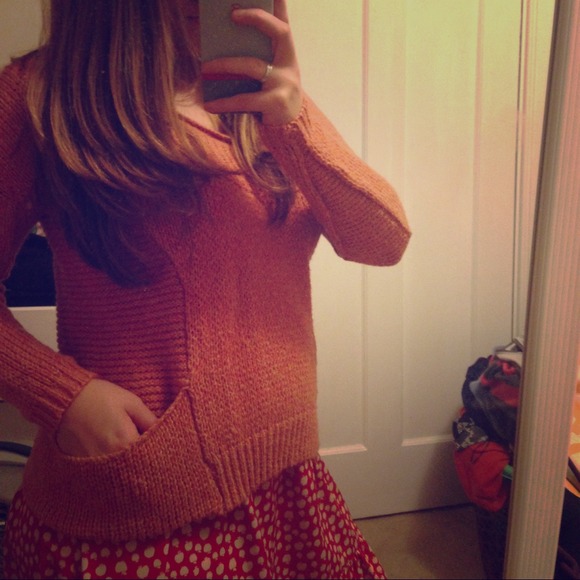 Macys orange sweater!