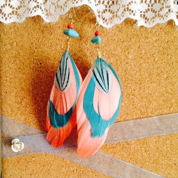 Feather earrings