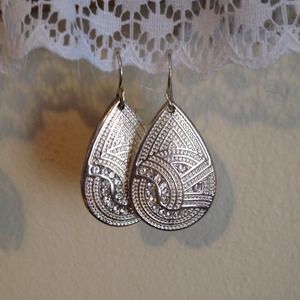 Silver Tear-Drop Earrings