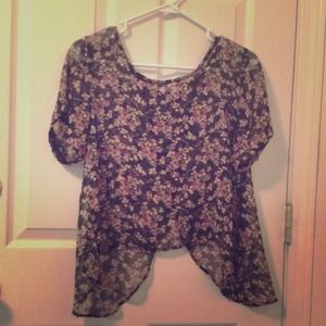 Floral sheer shirt