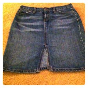 Gap knee length jean skirt