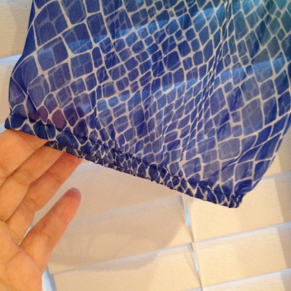 Outback Red by The Limited Aqua & Blue Sheep Top - Picture 2 of 4