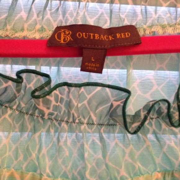 Outback Red by The Limited Aqua & Blue Sheep Top - Picture 3 of 4