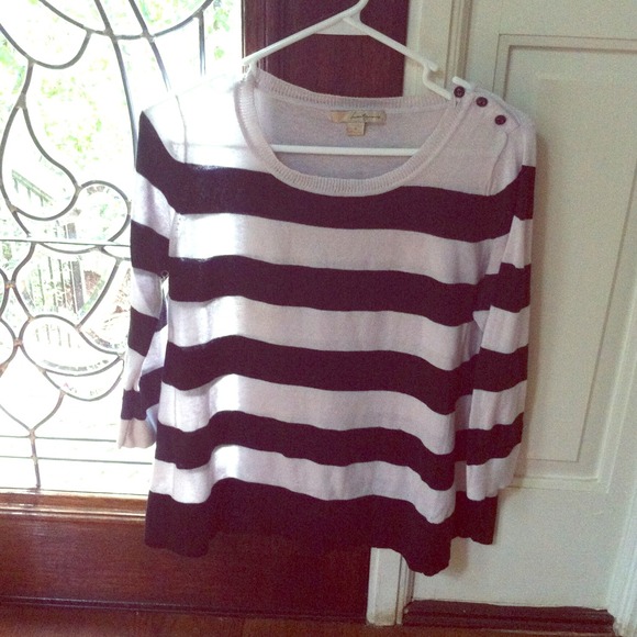 🚫TRADED🚫Oversized black and white stripe top - Picture 1 of 1