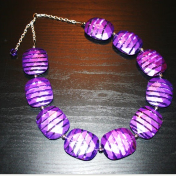Handmade, one of a kind Purple statement necklace