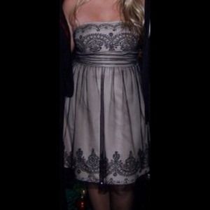 Champagne/Black Party Dress