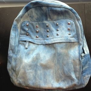 Studded bleached backpack