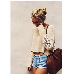 LOOKING FOR: lf crochet elbow crop sweater