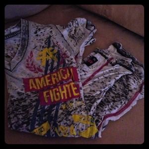 American fighter gray tshirt from The Buckle